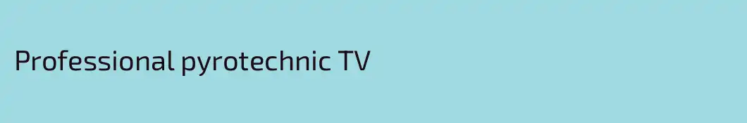Professional pyrotechnic TV